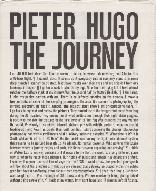 Pieter Hugo - The Journey, Self published 2015, Cover - http://josefchladek.com/book/pieter_hugo_-_the_journey, © (c) josefchladek.com (30.11.2015) 