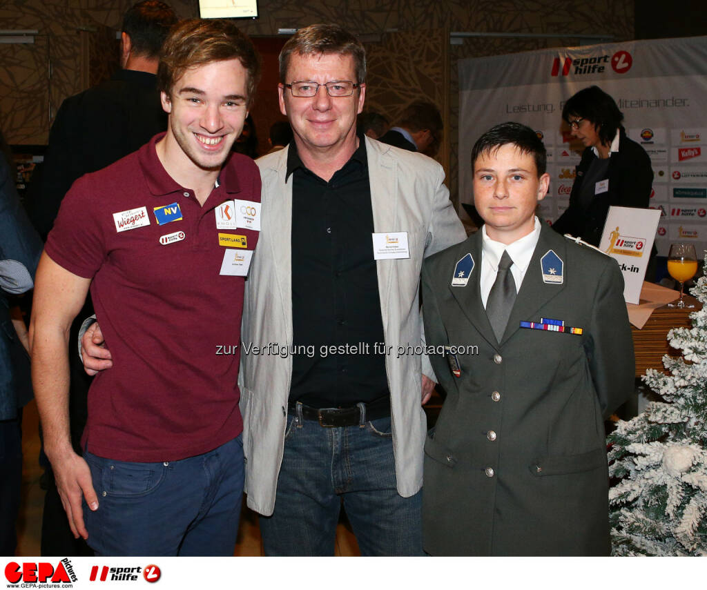 Andreas Onea (AUT), Bernd Holzer and Tamara Matzler (Photo: GEPA pictures/ Christian Ort), © Sporthilfe/GEPA (01.12.2015)