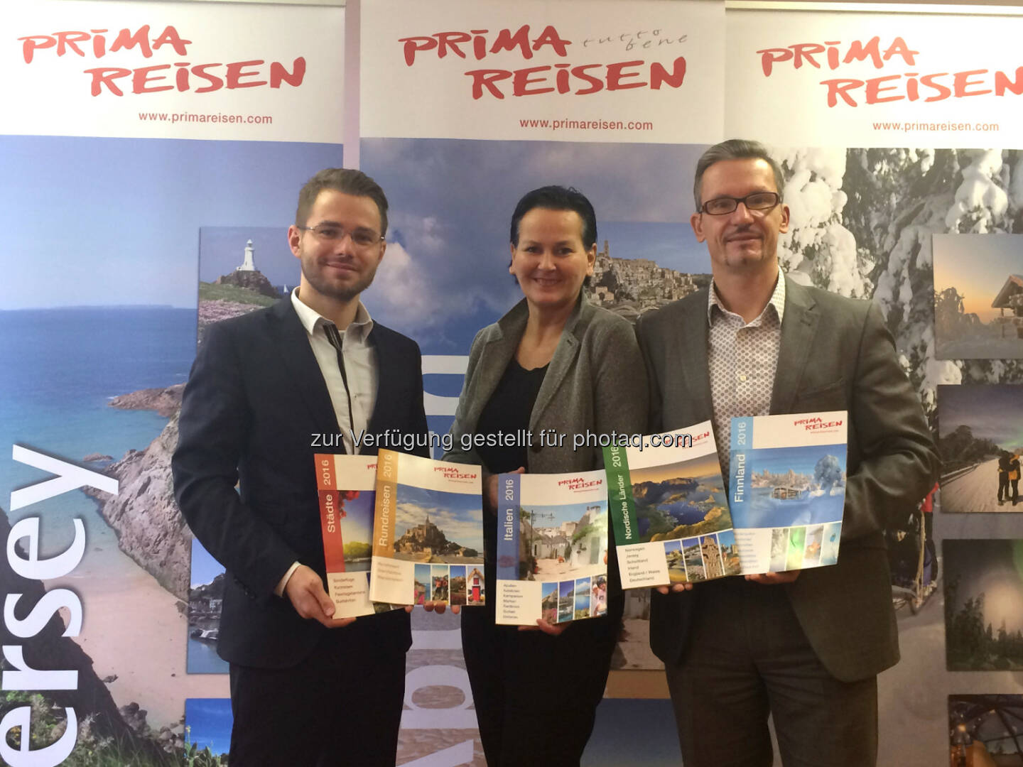 Dominik Sengwein, Herlinde Friesl-Koller, Gottfried Winkler : Prima Reisen 2015: Erfreuliches Umsatzwachstum und Ausbau der Kerndestinationen : Fotocredit: Prima Reisen GmbH/Freist