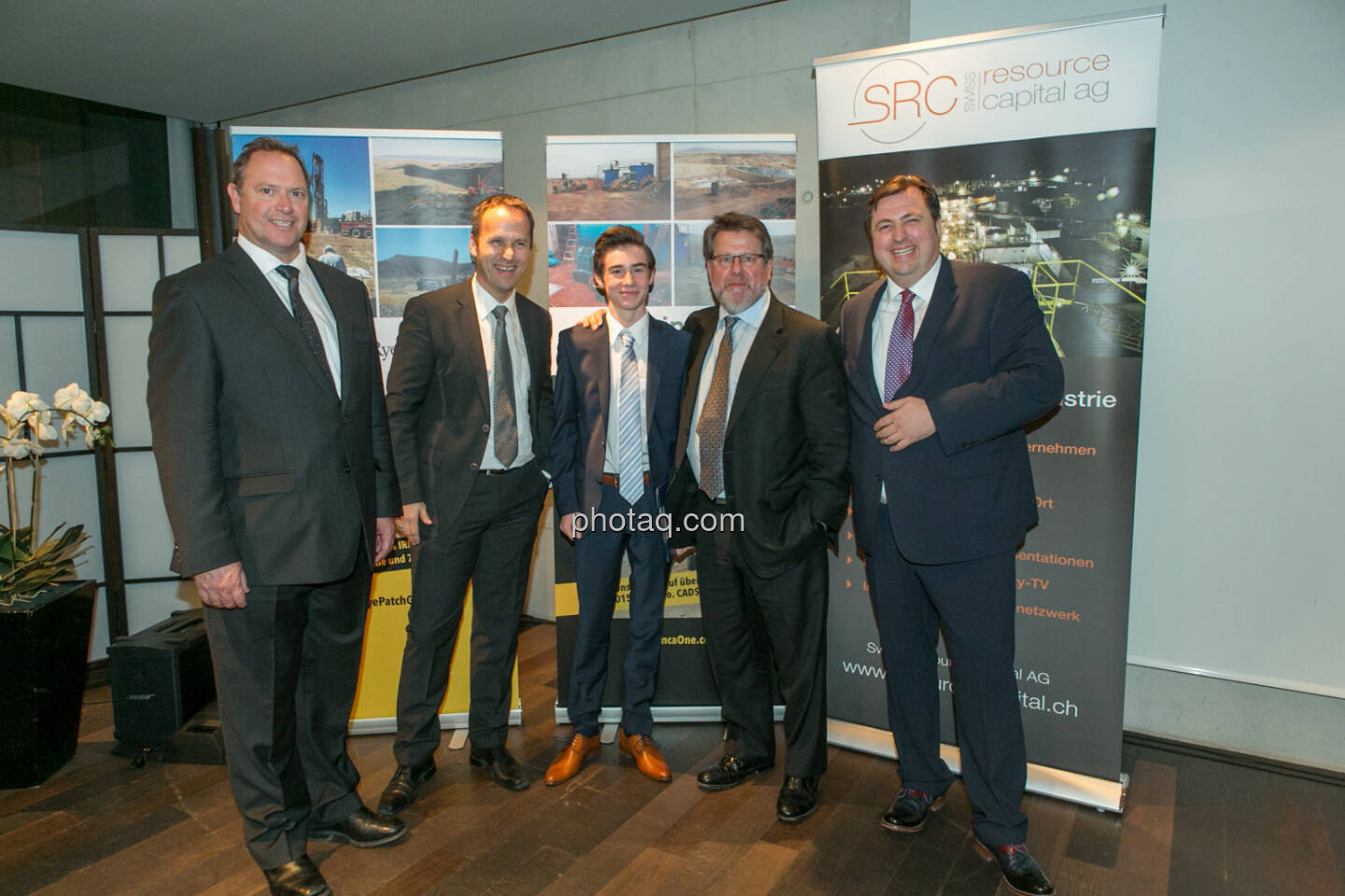 Bill Howald (Rye Patch Gold), Joe Brunner (SmallCap Investor), Nikolas Draper, George Moen (Inca One), Jochen Staiger (Swiss Resource Capital AG), 2nd Vienna Gold & Silver Night 