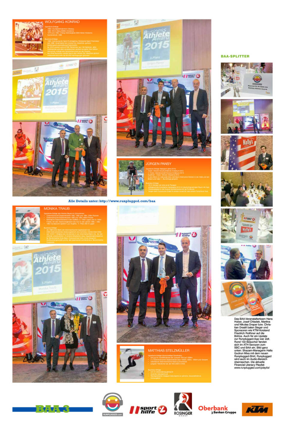 Sondernummer zur Runplugged Business Athlete Award 2015 presented by KTM, Seite 3/4, komplettes Dokument unter http://boerse-social.com/static/uploads/file_508_sondernummer_zur_runplugged_business_athlete_award_2015_presented_by_ktm.pdf
