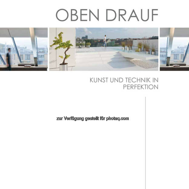 Buchcover „Oben drauf – Wiens schönste Dachausbauten : CAD Office Müllner präsentiert am 17. Dezember 2015 in der Wiener Innenstadt ein reich bebildertes Buch über die schönsten Dachausbauten Wiens : Fotocredit: CAD Office Müllner/Redl (08.12.2015) 