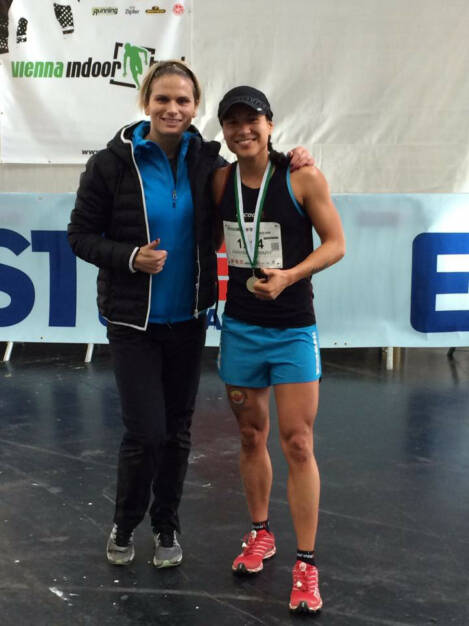 Elisabeth Niedereder: Sieg beim Vienna Indoor Trail Run über die 5km Distanz und Annabelle Mary Konczer: Sieg beim Vienna Indoor Trail Run über die 10km Distanz (13.12.2015) 