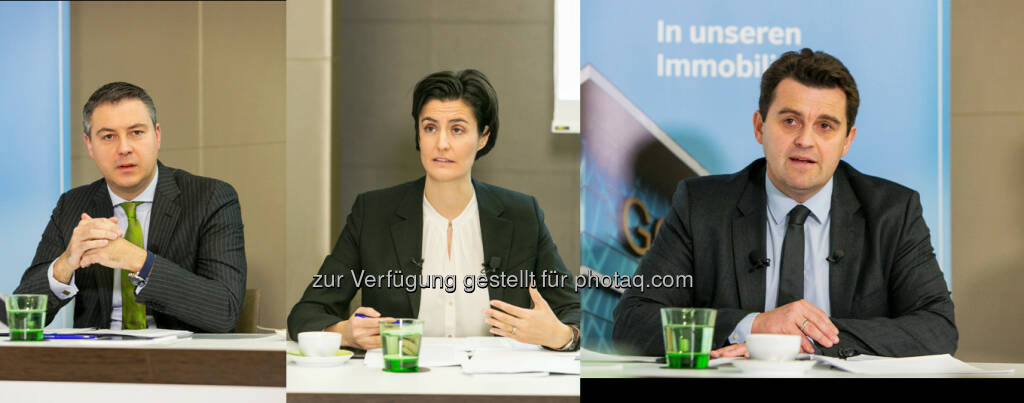 Oliver Schumy (CEO), Birgit Noggler (CFO) und Dietmar Reindl (COO) : IMMOFINANZ präsentiert das Halbjahresergebnis für das Geschäftsjahr 2015/16 :  (Fotocredit: ©IMMOFINANZ, © Aussender (17.12.2015) 