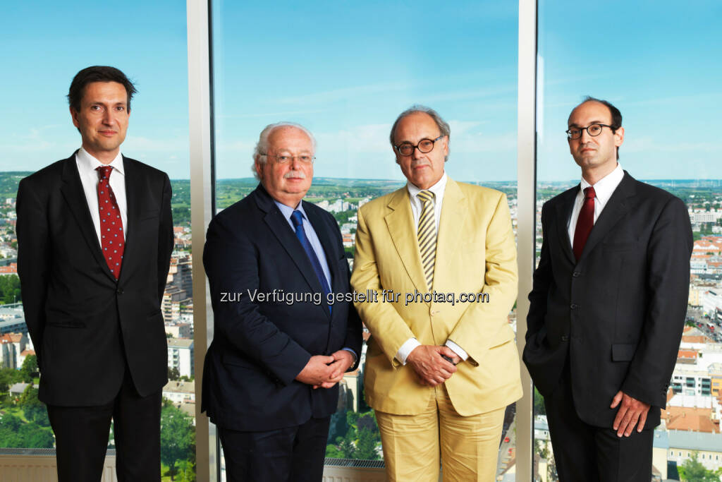 Florian Petrowsky, Georg Folian, Franz Jurkowitsch, Alexander Jurkowitsch : Der Aufsichtsrat der Warimpex Finanz- und Beteiligungs AG hat die Vorstandsmandate von Franz Jurkowitsch, Georg Folian und Alexander Jurkowitsch vorzeitig bis zum 30. September 2019 verlängert : Fotocredit: Warimpex, © Aussendung (22.12.2015) 