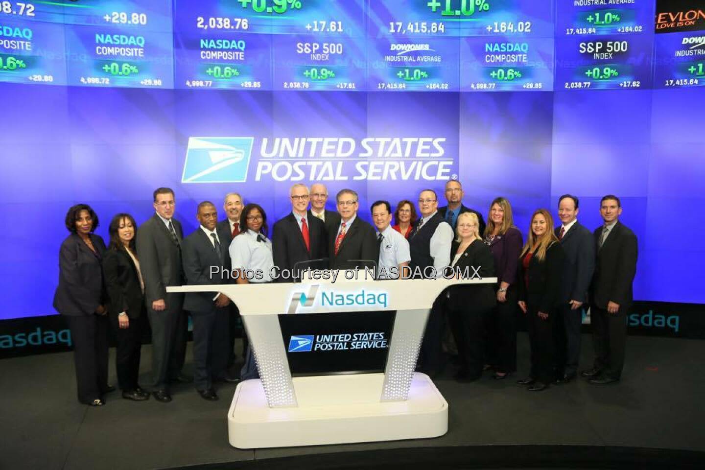 The United States Postal Service rings the Nasdaq Closing Bell!  Source: http://facebook.com/NASDAQ