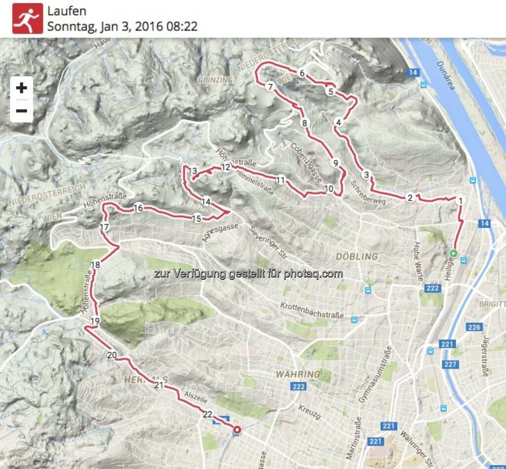 Wienerwald-Trail (Polar), © Thomas Rottenberg (03.01.2016) 