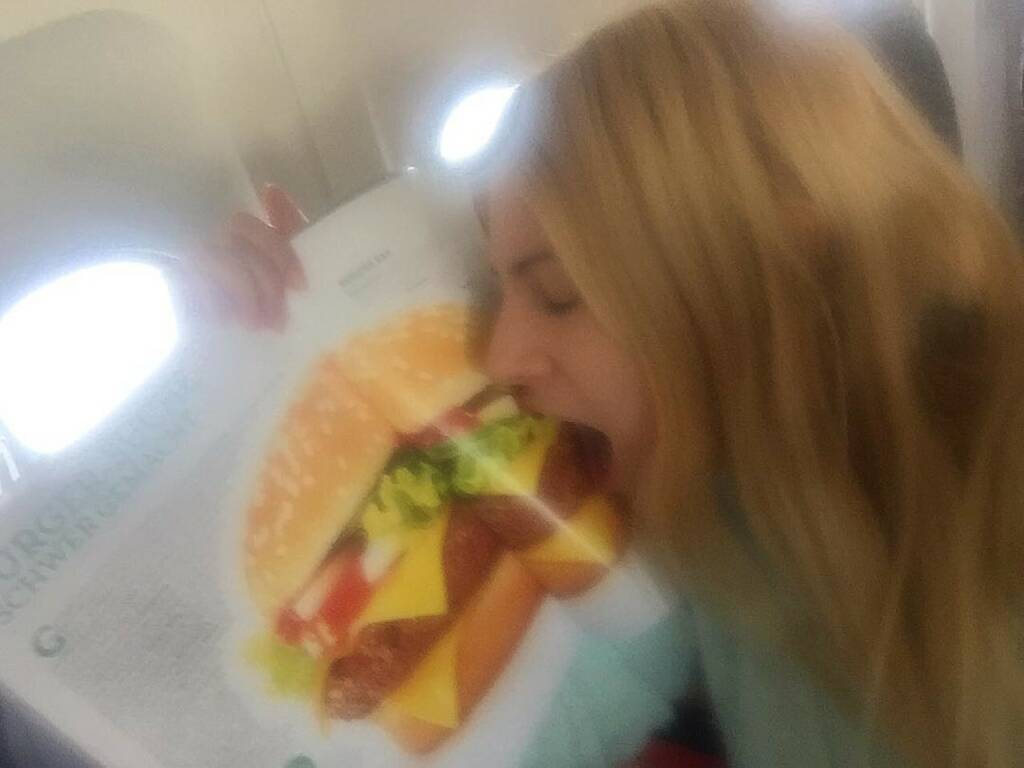 Christina Noélle Burger - die Fluglinien sparen immer mehr beim Essen, © Christina Noélle (11.01.2016) 
