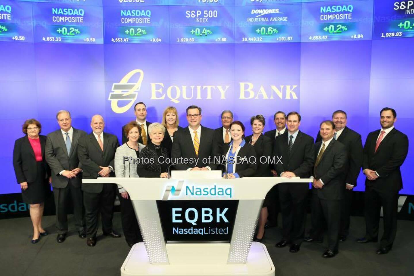 Equity Bank rings the Nasdaq Closing Bell! $EQBK  Source: http://facebook.com/NASDAQ