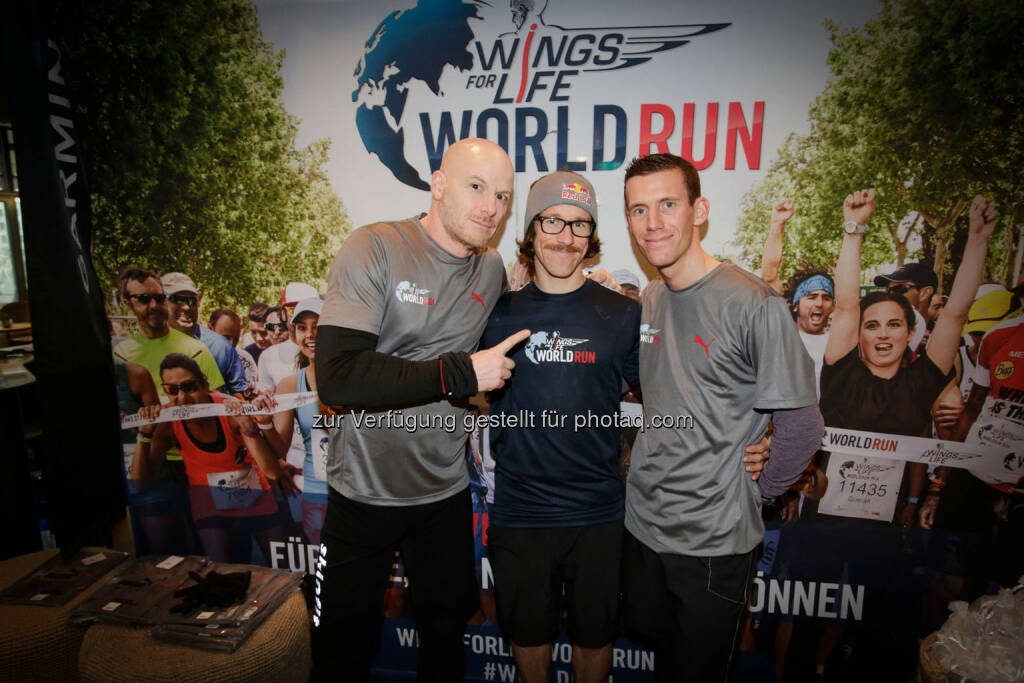 Participants at the Wings for Life World Run event in Munich 23rd of January 2016, Thomas Rottenberg on the left  (Bild: Daniel Grund) (24.01.2016) 