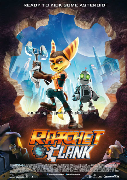 Ratchet & Clank (Hauptplakat) : Die Helden des gleichnamigen, weltweit erfolgreichen Videospiels erobern ab dem 28. April die große Kinoleinwand : Als kleinen Vorgeschmack gibt es schon jetzt erste Fotos sowie den Teasertrailer online : Fotocredit: obs/Constantin Film Verleih GmbH, © Aussendung (25.01.2016) 