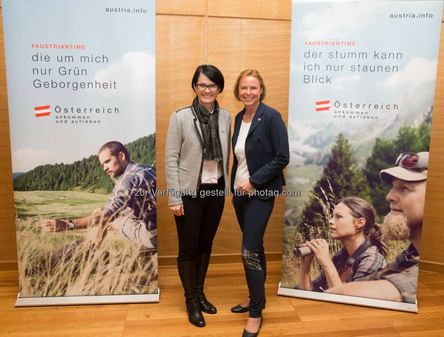 Petra Nocker-Schwarzenbacher (Obfrau Bundessparte Tourismus-und Freizeitwirtschaft der WKÖ), Petra Stolba (GF Österreich Werbung) : Österreich Werbung setzt auf einzigartigen Content und Storytelling : Crossmediale Kampagne zu Schwerpunkt 2016/17 „Nature Reloaded“ : Sonderbudget von BMWFW und WKÖ unterstützt Tourismus gezielt bei Erschließung neuer Märkte und Zielgruppen : Fotocredit: Österreich Werbung/Jürg Christandl