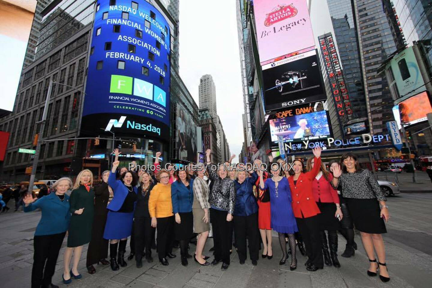 The Financial Women's Association rings the @Nasdaq Closing Bell!  Source: http://facebook.com/NASDAQ