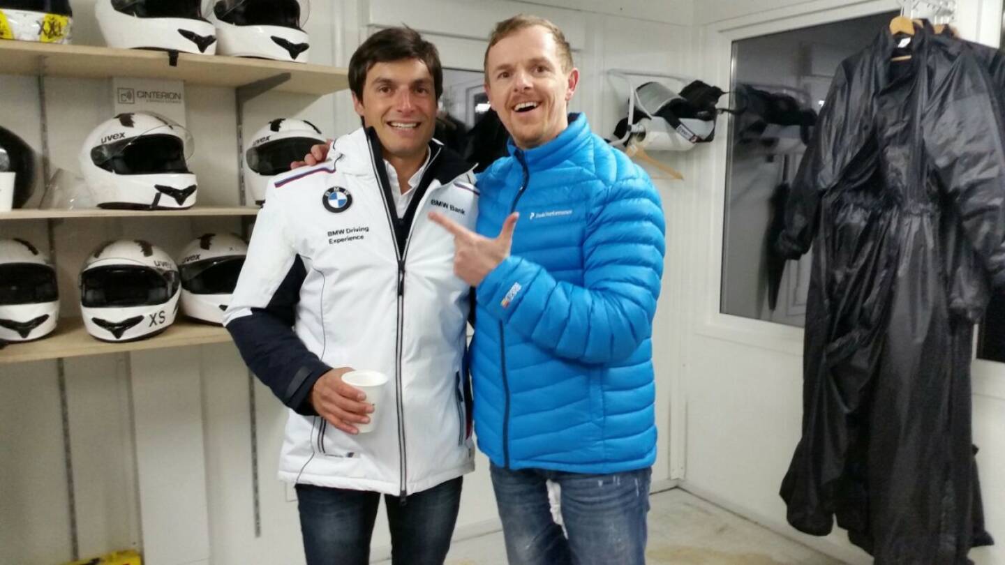 DTM-Pilot Bruno Spengler und Christian-Hendrik Knappe (Deutsche Bank) 