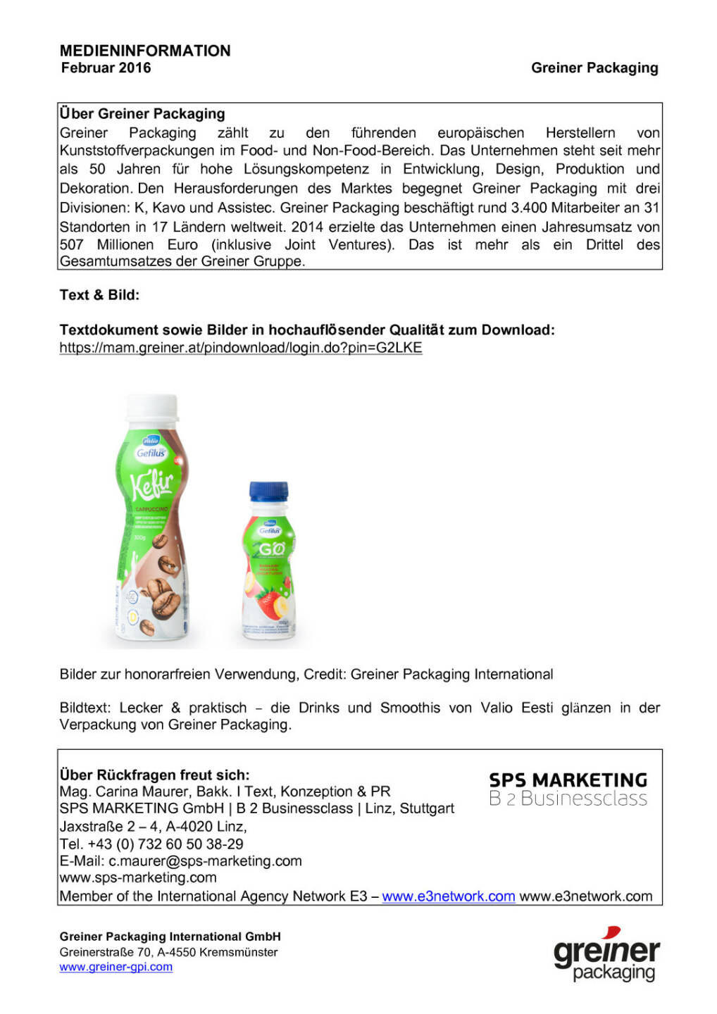 Greiner Packaging beliefert estnisches Molkereiunternehmen , Seite 2/2, komplettes Dokument unter http://boerse-social.com/static/uploads/file_621_greiner_packaging_beliefert_estnisches_molkereiunternehmen.pdf