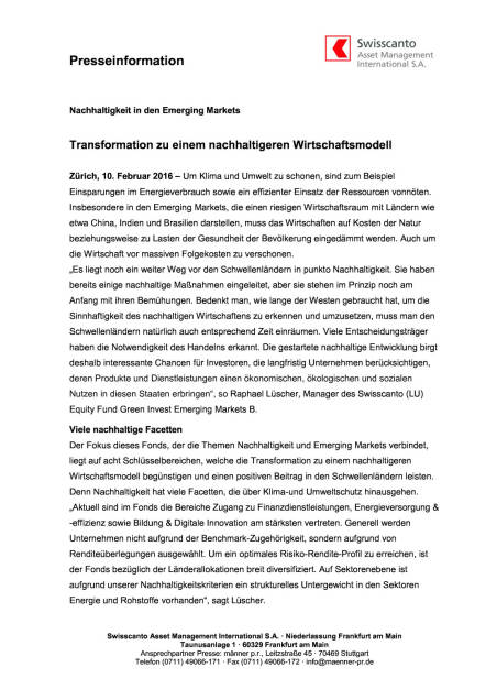 Swisscanto Invest: Transformation zu einem nachhaltigeren Wirtschaftsmodell., Seite 1/2, komplettes Dokument unter http://boerse-social.com/static/uploads/file_623_swisscanto_invest_transformation_zu_einem_nachhaltigeren_wirtschaftsmodell.pdf (10.02.2016) 