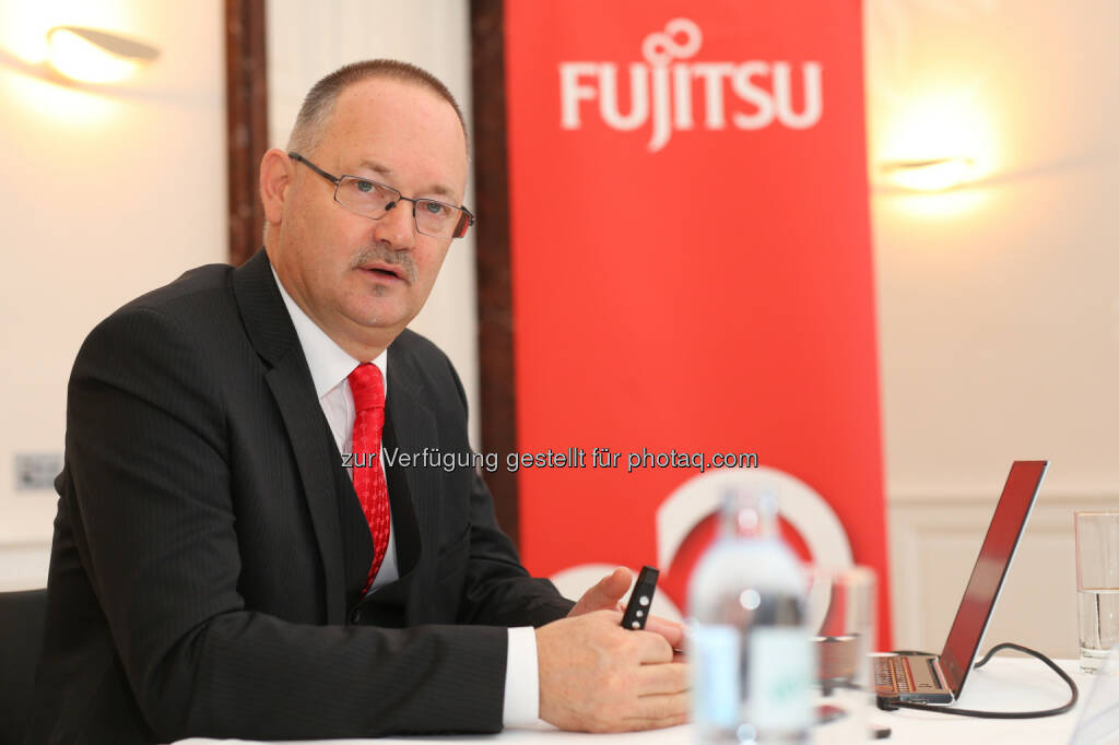 Wilhelm Petersmann (Fujitsu Managing Director) : Unter neuer Führung in die digitalisierte Zukunft : Wilhelm Petersmann präsentiert Marschrichtung für Fujitsu in Österreich : Fotocredit: Fujitsu/APA-Fotoservice/Schedl, © Aussendung (11.02.2016) 