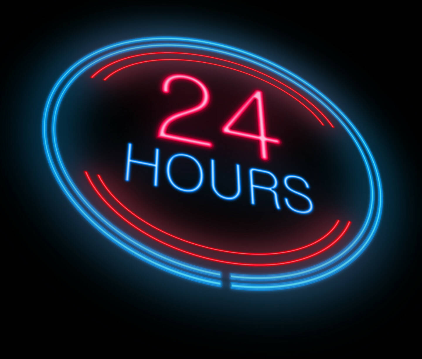 24 Hours, 24 Stunden, 1 Tag http://www.shutterstock.com/de/pic-137874173/stock-photo-illustration-depicting-an-illuminated-neon-hours-sign.html