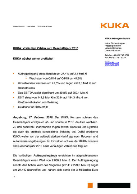 Vorläufige Zahlen zum Geschäftsjahr 2015, Seite 1/8, komplettes Dokument unter http://boerse-social.com/static/uploads/file_647_vorlaufige_zahlen_zum_geschaftsjahr_2015.pdf (17.02.2016) 