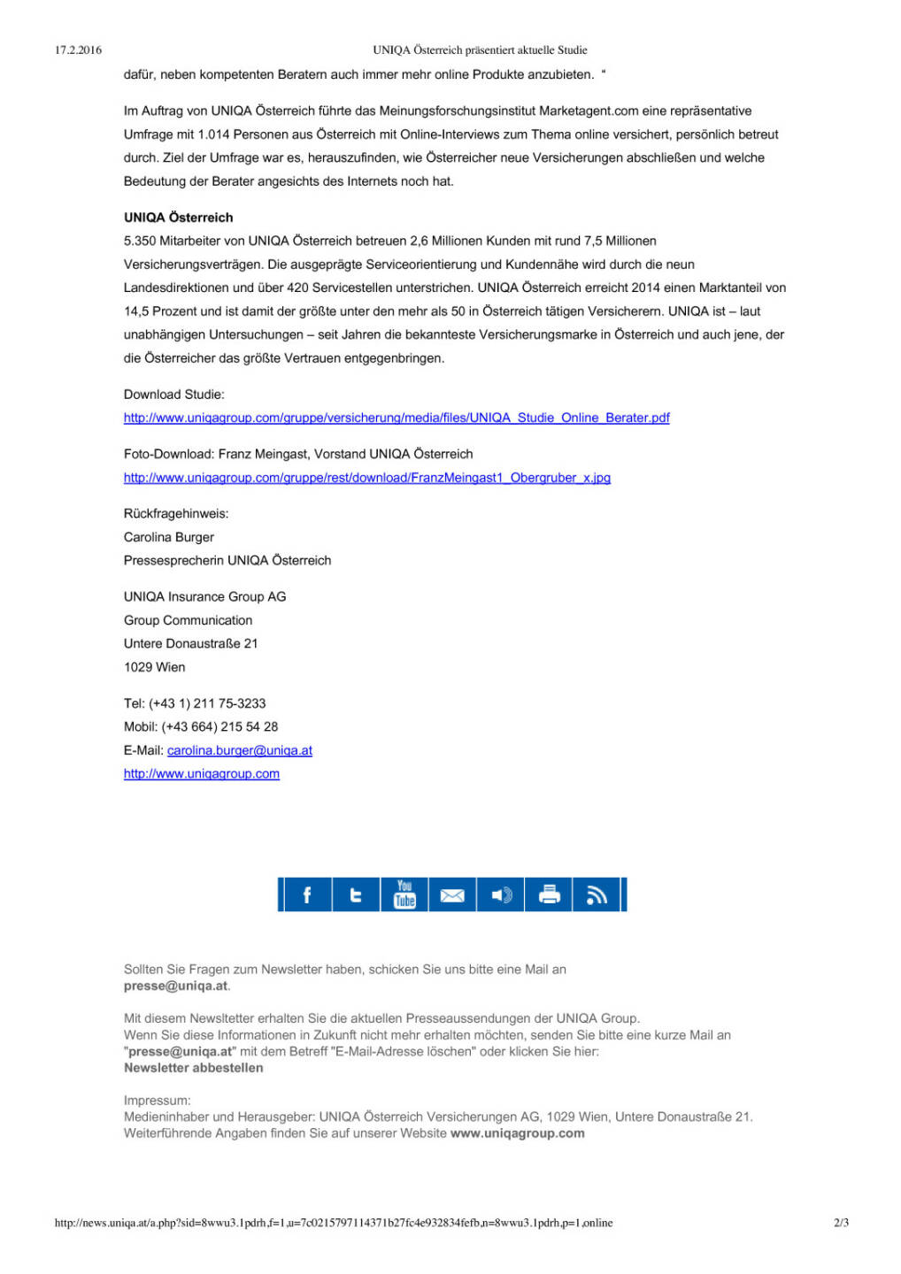Uniqa Studie: Bedeutung Versicherungsberater im Zeitalter des Internets, Seite 2/3, komplettes Dokument unter http://boerse-social.com/static/uploads/file_648_uniqa_studie_bedeutung_versicherungsberater_im_zeitalter_des_internets.pdf