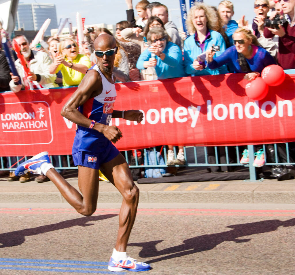 Mo Farah beim London Marathon 2014 <a href=http://www.shutterstock.com/gallery-351214p1.html?cr=00&pl=edit-00>Michaelpuche</a> / <a href=http://www.shutterstock.com/editorial?cr=00&pl=edit-00>Shutterstock.com</a>, © shutterstock.com (22.02.2016) 