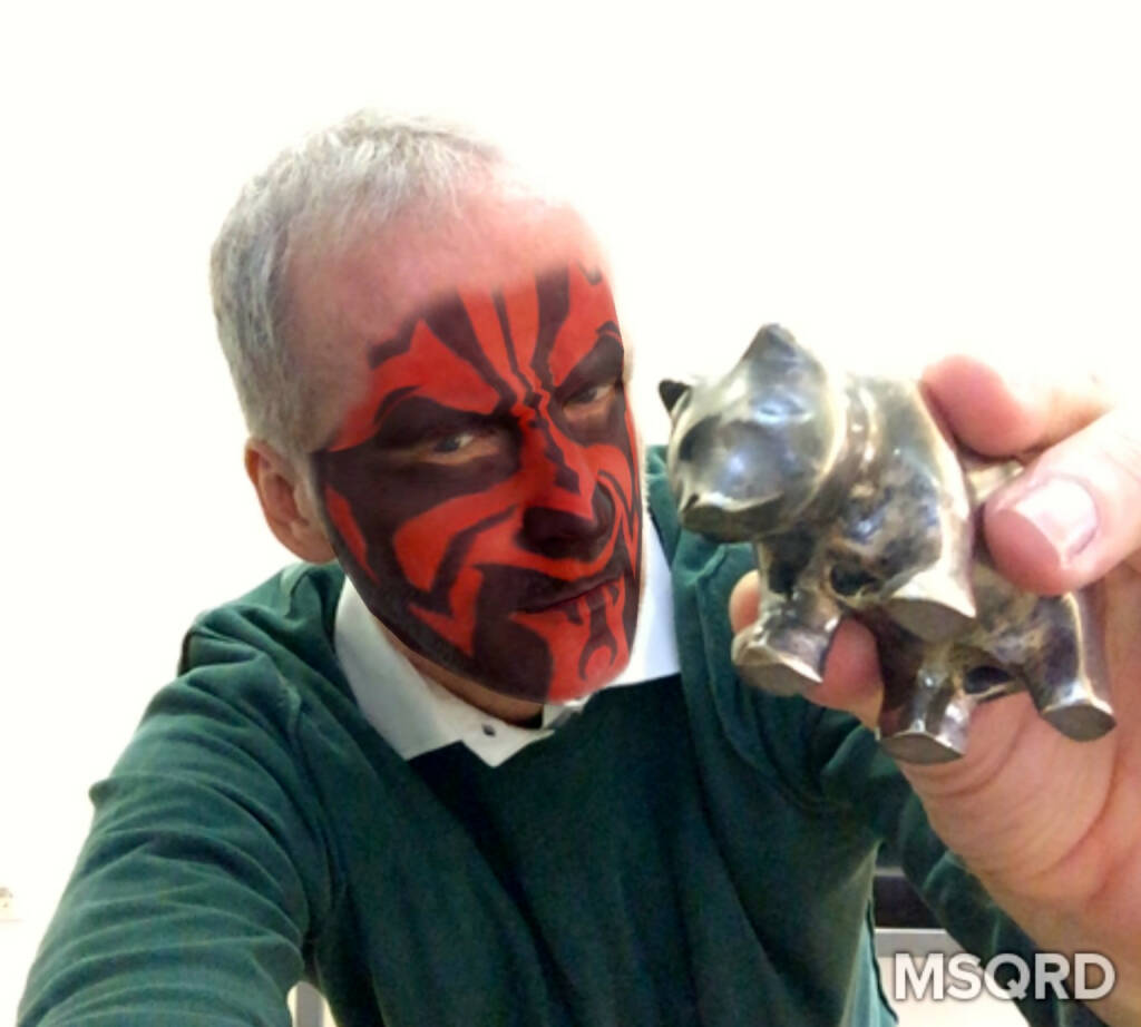 Darth Maul Bär Fallende Kurse runter © via MSQRD (24.02.2016) 