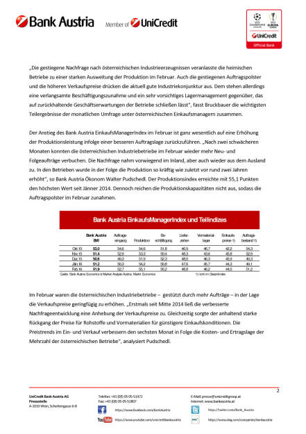 Bank Austria: Österreichs Industrie trotzt Marktturbulenzen und Konjunktursorgen, Seite 2/4, komplettes Dokument unter http://boerse-social.com/static/uploads/file_691_bank_austria_osterreichs_industrie_trotzt_marktturbulenzen_und_konjunktursorgen.pdf (26.02.2016) 