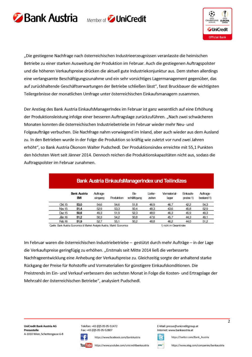 Bank Austria: Österreichs Industrie trotzt Marktturbulenzen und Konjunktursorgen, Seite 2/4, komplettes Dokument unter http://boerse-social.com/static/uploads/file_691_bank_austria_osterreichs_industrie_trotzt_marktturbulenzen_und_konjunktursorgen.pdf