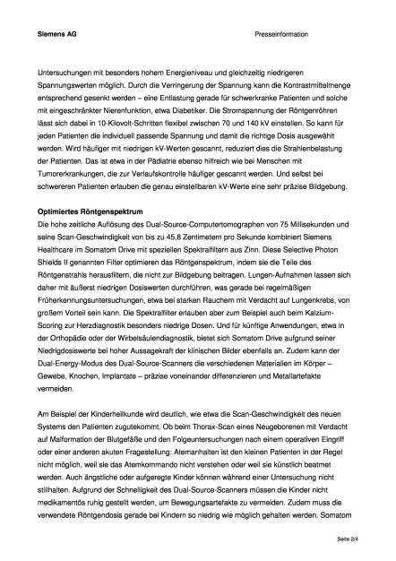 Siemens präsentiert neuen Dual-Source-Computertomographen Somatom Drive, Seite 2/4, komplettes Dokument unter http://boerse-social.com/static/uploads/file_720_siemens_prasentiert_neuen_dual-source-computertomographen_somatom_drive.pdf (03.03.2016) 