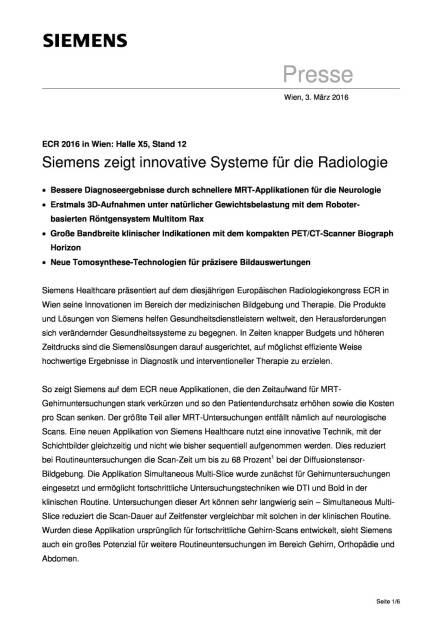 Siemens zeigt innovative Systeme für die Radiologie, Seite 1/6, komplettes Dokument unter http://boerse-social.com/static/uploads/file_719_siemens_zeigt_innovative_systeme_fur_die_radiologie.pdf (03.03.2016) 