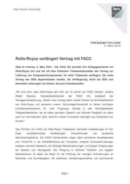 FACC Pressemitteilung: Rolls-Royce verlängert Vertrag mit FACC, Seite 1/4, komplettes Dokument unter http://boerse-social.com/static/uploads/file_726_facc_pressemitteilung_rolls-royce_verlangert_vertrag_mit_facc.pdf (03.03.2016) 