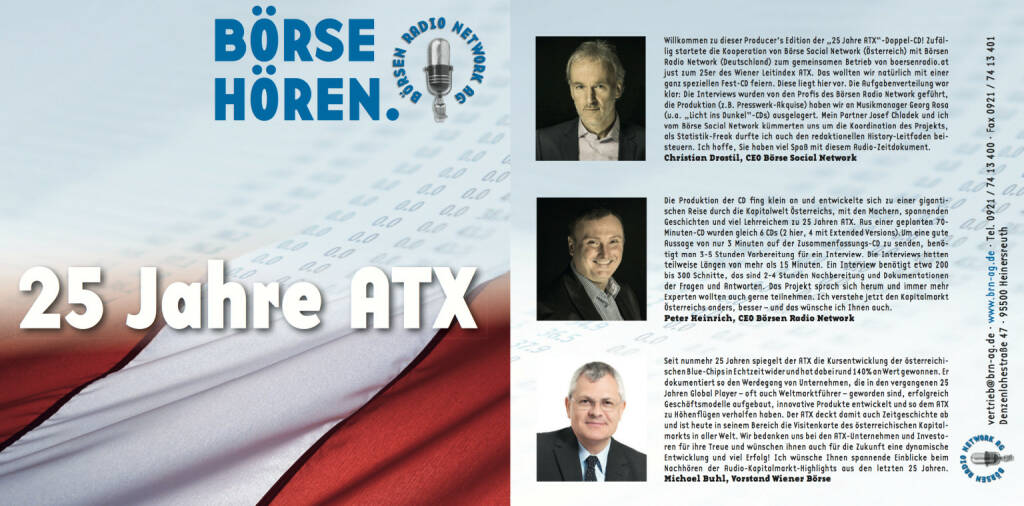 Sonderedition 25 Jahre ATX für das Börsen Radio Network (07.03.2016)