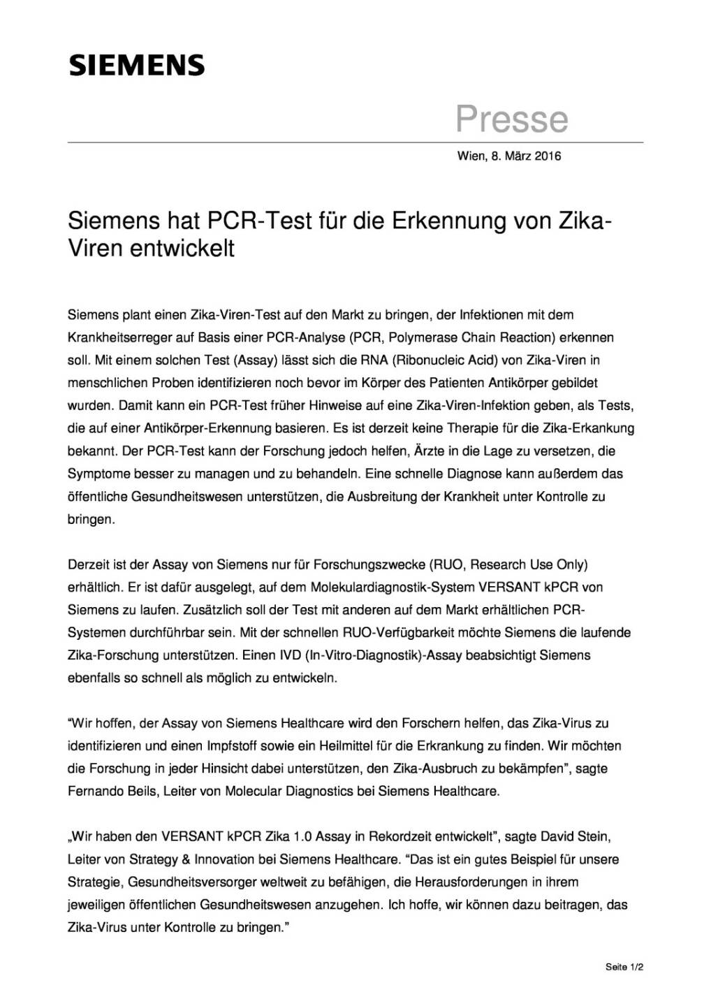 Siemens hat PCR-Test f&uuml;r die Erkennung von Zika-Viren entwickelt, Seite 1/2, komplettes Dokument unter http://boerse-social.com/static/uploads/file_747_siemens_hat_pcr-test_fur_die_erkennung_von_zika-viren_entwickelt.pdf