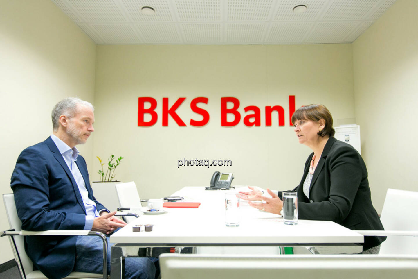 Christian Drastil, Herta Stockbauer (Vorstand BKS-Bank)