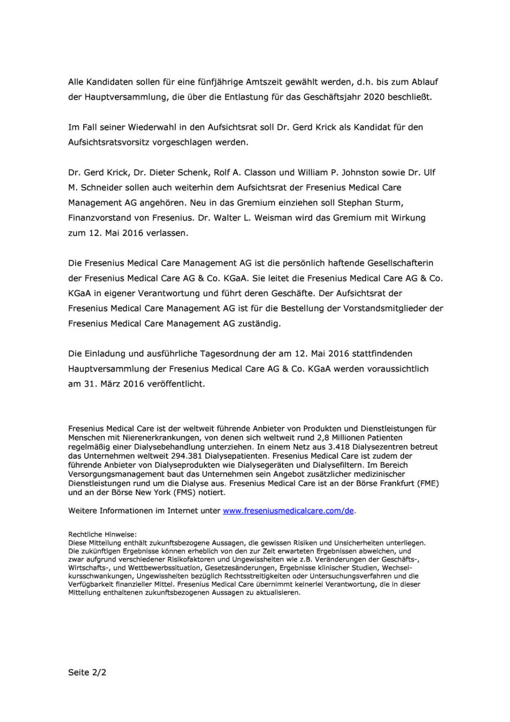 Fresenius Medical Care: Vorschläge zur Aufsichtsratswahl, Seite 2/2, komplettes Dokument unter http://boerse-social.com/static/uploads/file_773_fresenius_medical_care_vorschlage_zur_aufsichtsratswahl.pdf