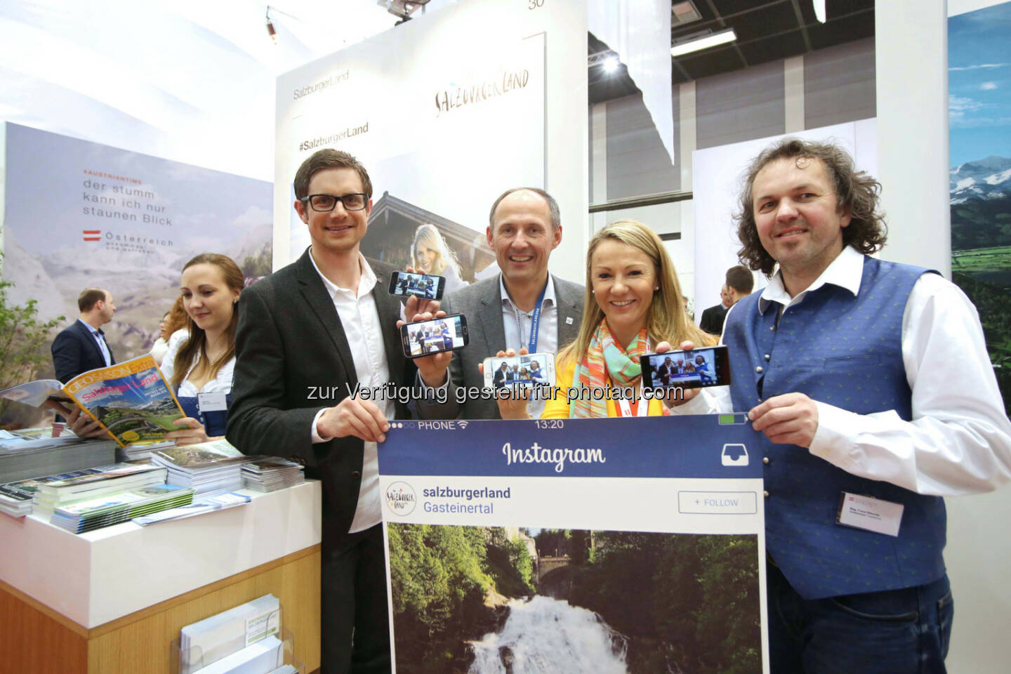 Marco Pointner (GF Saalfelden Leogang Touristik), Leo Bauernberger (GF SalzburgerLand Tourismus), Renate Ecker (GF Zell am See-Kaprun Tourismus), Franz Naturner (GF Gasteinertal Tourismus) : SalzburgerLand präsentiert sich auf der ITB Berlin : Fotocredit:Sabine Gudath