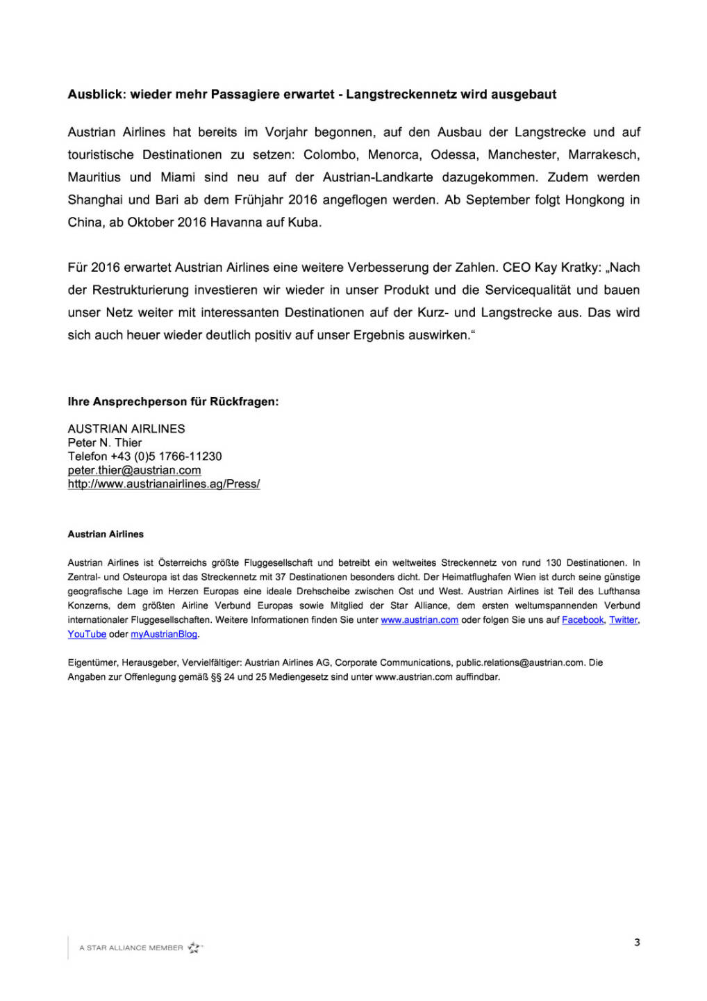 Austrian Airlines Ergebnis 2015, Seite 3/4, komplettes Dokument unter http://boerse-social.com/static/uploads/file_798_austrian_airlines_ergebnis_2015.pdf