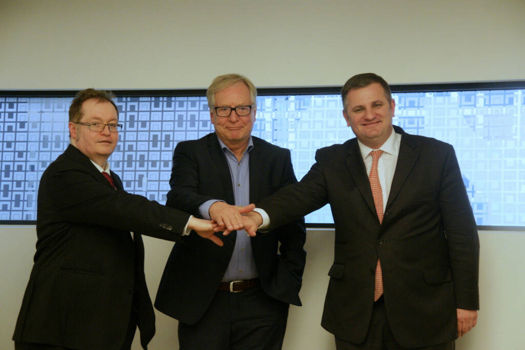 Gregor Rosinger, Dietrich Bock und Eduard Berger bereiten den Börsengang der Dr. Bock Industries vor © Rosinger Group, © Aussender (20.03.2016) 