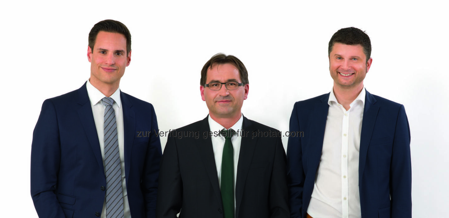 Thomas Csipkó, Andreas Labner, Thomas Grabner : Neue Geschäftsführung bei SIX Payment Services in Österreich : Fotocredit: SIX Payment Services (Austria) GmbH