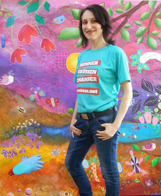 Künstlerin Franziska Schmalzl http://www.franziskaschmalzl.com im Shirt von http://www.gruessen.net (02.04.2016) 
