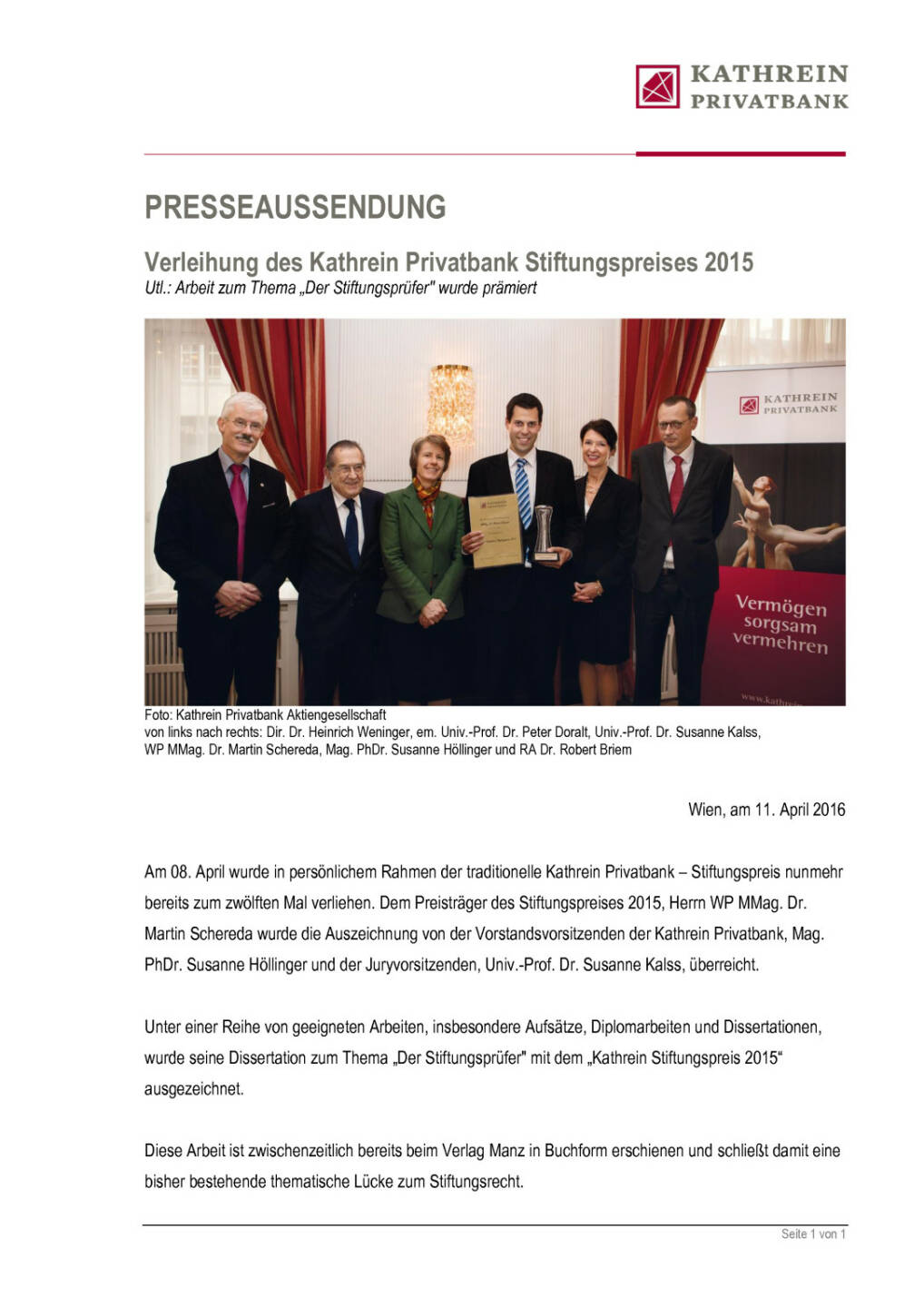 Kathrein Privatbank Stiftungspreis 2015, Seite 1/2, komplettes Dokument unter http://boerse-social.com/static/uploads/file_866_kathrein_privatbank_stiftungspreis_2015.pdf