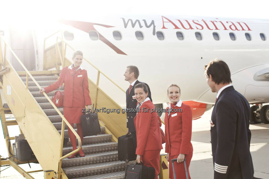 Der vierte Austrian Embraer OE-LWM startete zum Linienbetrieb : Embraer Simulator für Ausbildung von 197 Piloten von München nach Wien verlegt : Neuwertige Embraer-Jets ersetzen Fokker - höherer Reisekomfort für Passagiere : Copyright: Austrian Airlines – Michele Pauty, © Aussendung (18.04.2016) 