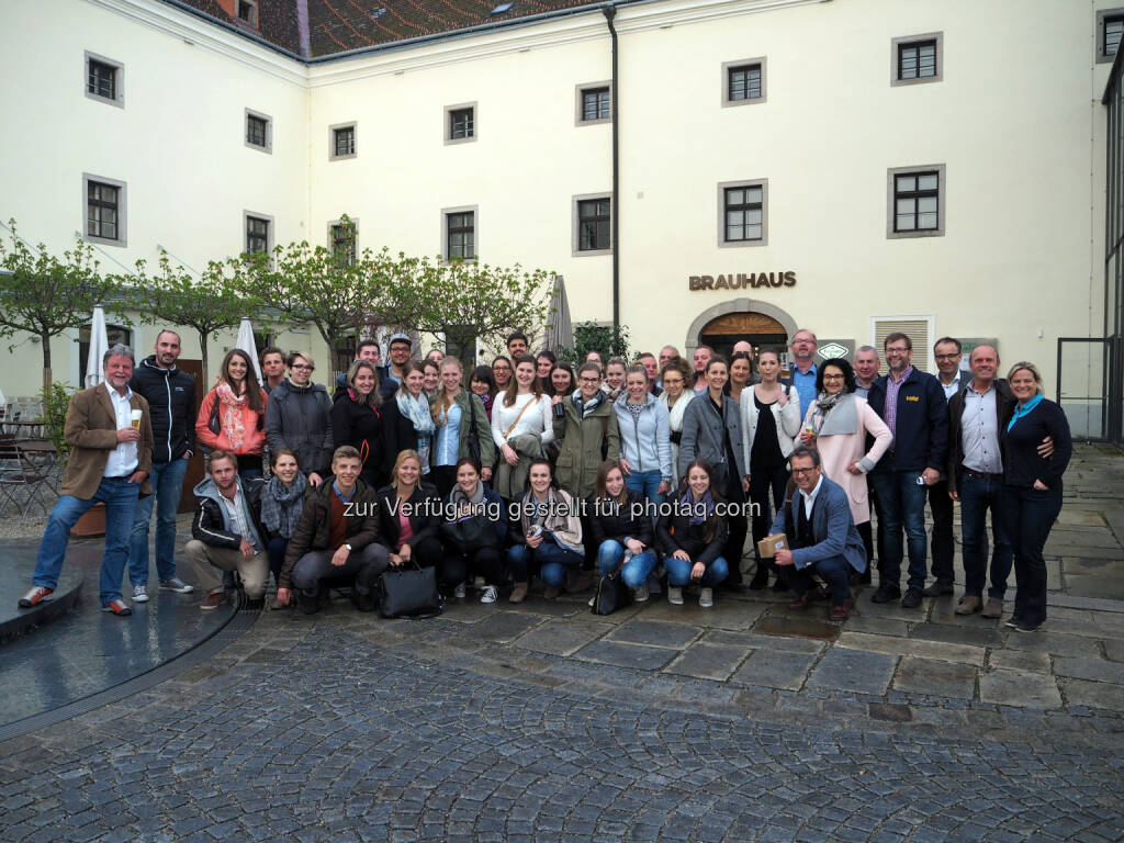 Exkursion vom Bachelor-Studiengang Innovation & Management im Tourismus : FH-Projekt führt Salzburger Studenten auf eine bierige Erlebnisreise durch die BierWeltRegion : Fotocredit: Mühlviertel Marken GmbH/Stiendl, © Aussendung (18.04.2016)