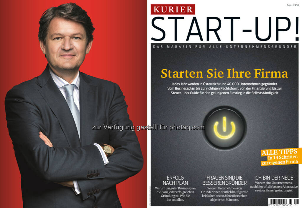 Helmut Brandstätter, Kurier Chefredakteuer, „Start-Up!“- Magazin : Kurier unterstützt Unternehmer mit umfangreichem Leitfaden : Fotocredit: Kurier/Jeff Mangione, © Aussender (19.04.2016) 