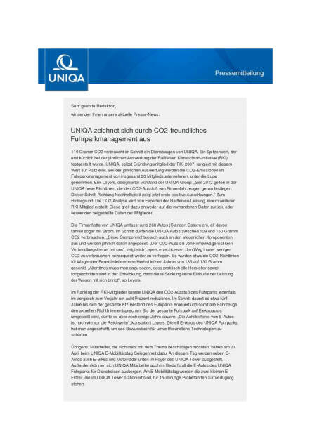 Uniqa: Fuhrparkmanagement, Seite 1/2, komplettes Dokument unter http://boerse-social.com/static/uploads/file_907_uniqa_fuhrparkmanagement.pdf (19.04.2016) 