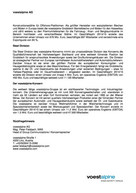 voestalpine AG: Großauftrag für Pipeline-Projekt Nord Stream 2, Seite 2/2, komplettes Dokument unter http://boerse-social.com/static/uploads/file_908_voestalpine_ag_grossauftrag_fur_pipeline-projekt_nord_stream_2.pdf (19.04.2016) 