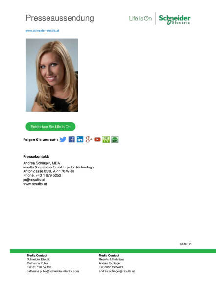 Schneider Electric: Catharina Pulka wird Director Marketing Communication Austria & Switzerland, Seite 2/2, komplettes Dokument unter http://boerse-social.com/static/uploads/file_909_schneider_electric_catharina_pulka_wird_director_marketing_communication_austria_switzerland.pdf (19.04.2016) 