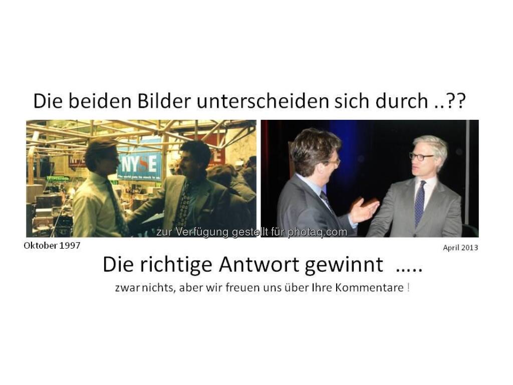 Anton Obernberger und Markus Koch - einmal 1997, einmal 2013 (c) Börsenclub Kirchdorf, VKB Bank (13.04.2013) 