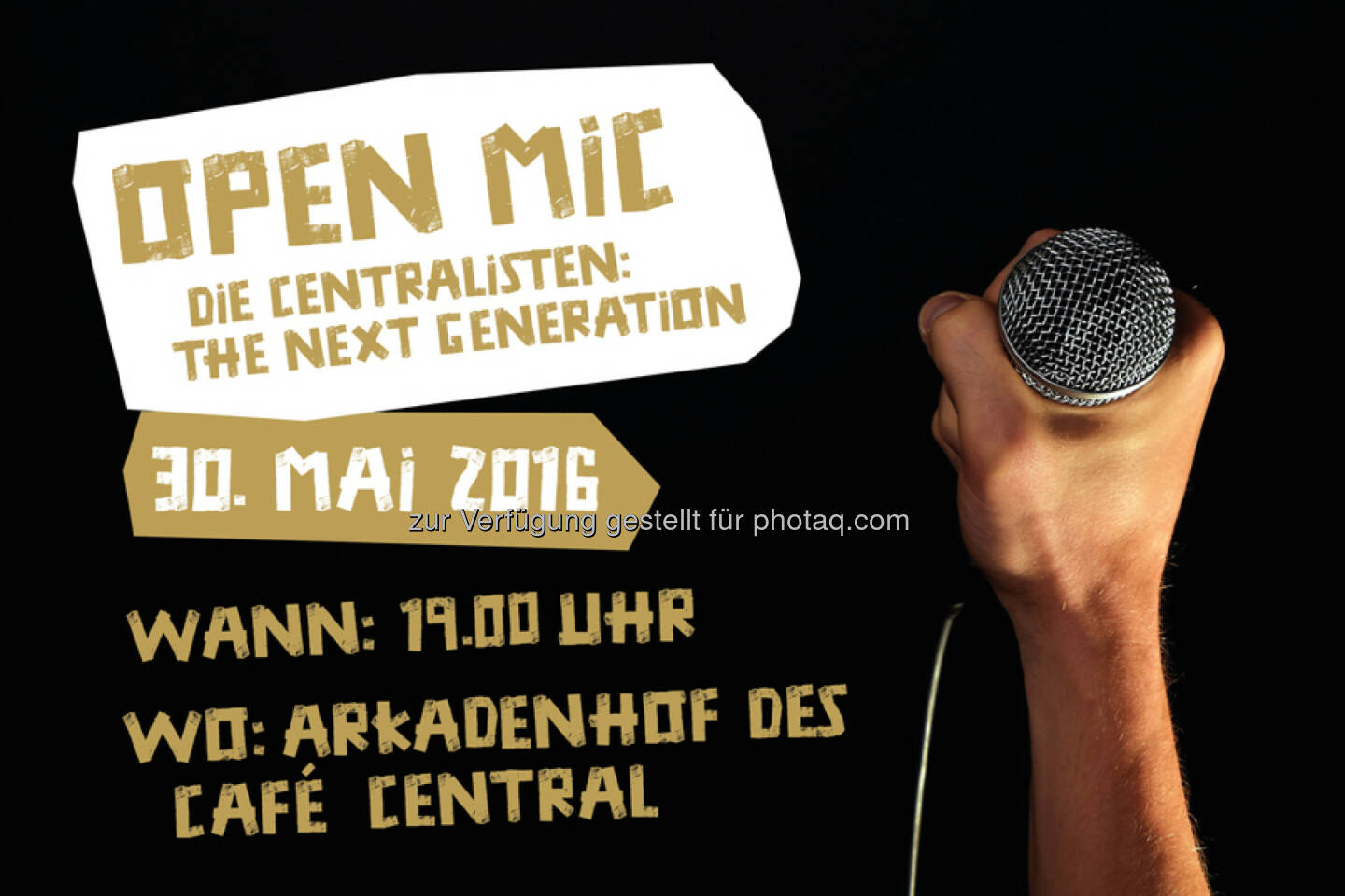 Open Mic - Die Centralisten: The next Generation : Das Café Central Wien feiert Geburtstag und veranstaltet dazu ein Open Mic-Event. Gesucht werden „Die Centralisten: The next generation“ : 140 Jahre Bestehen sind Anlass genug, sich weiter zu entwickeln, moderner zu denken und junge Literaten ins Haus zu holen : Das Jubiläumsjahr 2016 läuft online unter dem Motto #iamcentralist : Fotocredit: Palais Events