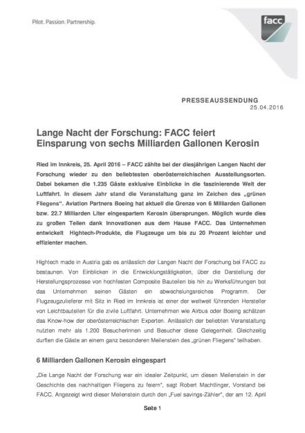 FACC: Lange Nacht der Forschung, Seite 1/4, komplettes Dokument unter http://boerse-social.com/static/uploads/file_940_facc_lange_nacht_der_forschung.pdf (25.04.2016) 